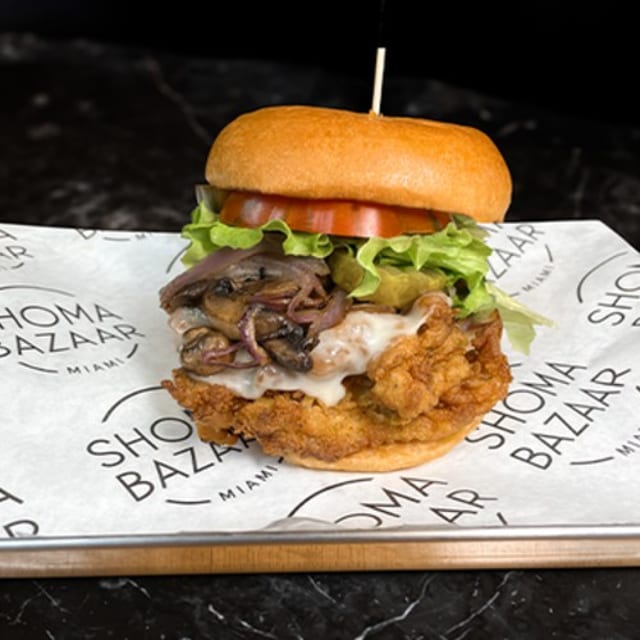 PJs Mushroom Melt Sandwich.
