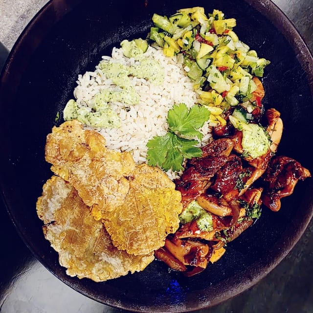 Hot Honey Chicken and Rice bowl.