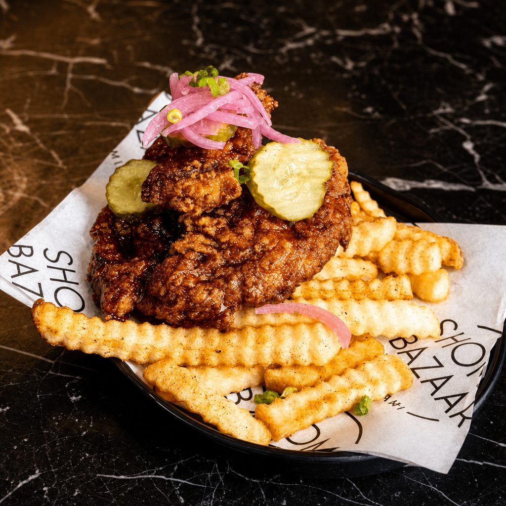 Jone'sn Hot Honey Tenders w/ fries.