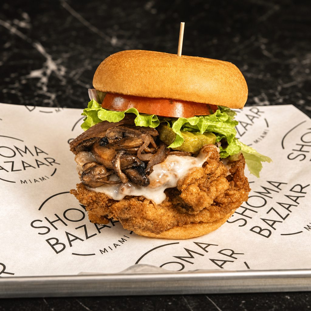 PJs Mushroom Melt Sandwich.