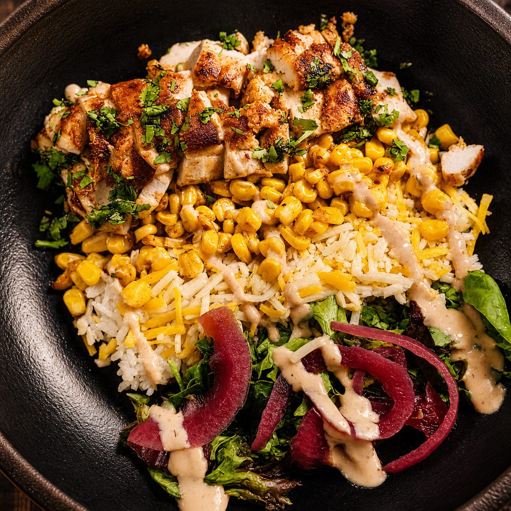 Power Protein Roasted Chicken Chipotle Bowl.